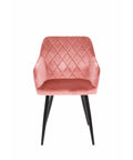 Eetkamerstoel Nancy Roze met zwart onderstel Mahom
