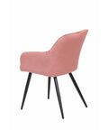 Eetkamerstoel Nancy Roze met zwart onderstel Mahom