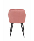 Eetkamerstoel Nancy Roze met zwart onderstel Mahom