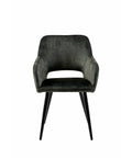 Eetkamerstoel Nantes Donkergroen met zwart onderstel Mahom