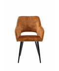 Eetkamerstoel Nantes Cognac met zwart onderstel Mahom