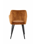 Eetkamerstoel Nantes Cognac met zwart onderstel Mahom