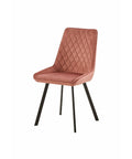 Eetkamerstoel Reims Roze met zwart onderstel Mahom