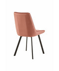 Eetkamerstoel Reims Roze met zwart onderstel Mahom