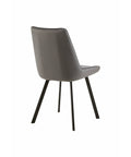 Eetkamerstoel Reims Grijs met zwart onderstel Mahom