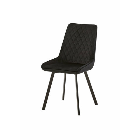 Dining room chair Reims Black with black Mahom base