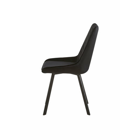 Dining room chair Reims Black with black Mahom base