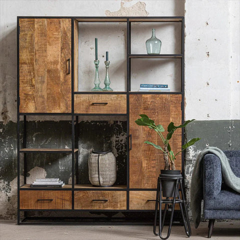 Mangohouten Vakkenkast San Antonio XXL Mahom