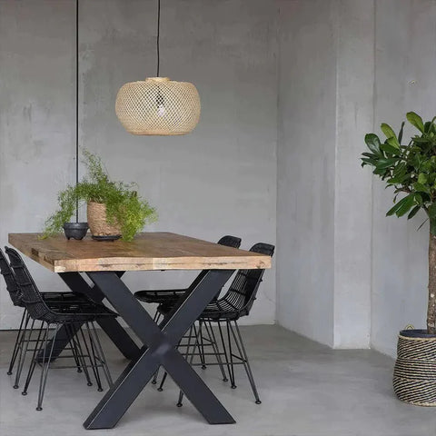 Mangohouten Eettafel Columbus Rechthoek 260x100 cm Mahom