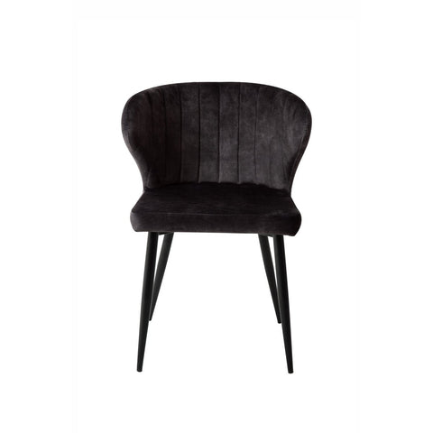 Dining room chair Lyon Dark gray with black Mahom base