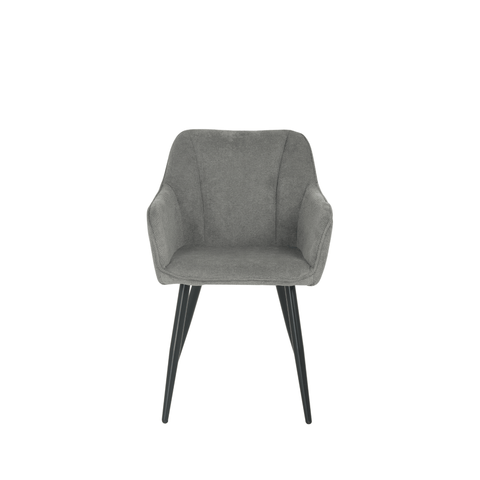 Dining room chair Rouen Dark gray with black Mahom base