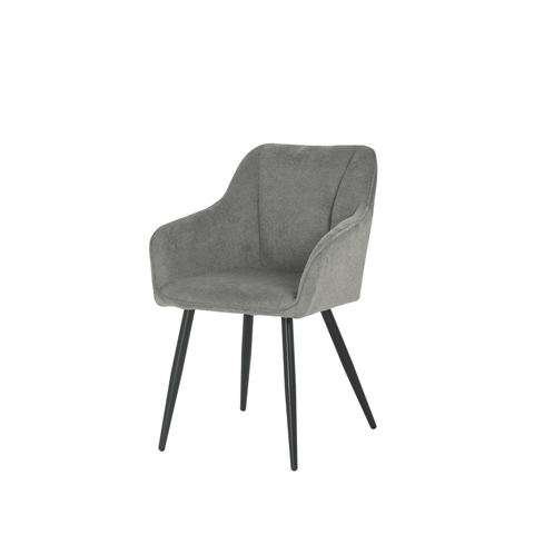 Dining room chair Rouen Dark gray with black Mahom base