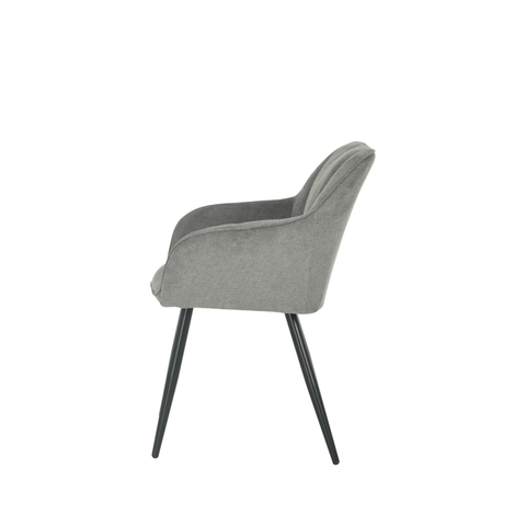 Dining room chair Rouen Dark gray with black Mahom base