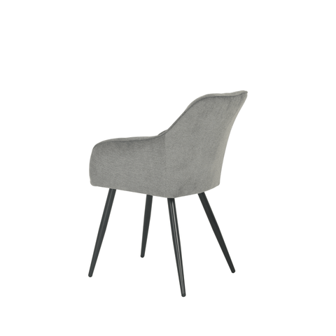 Dining room chair Rouen Dark gray with black Mahom base