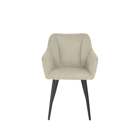 Dining room chair Rouen Sand black base Mahom