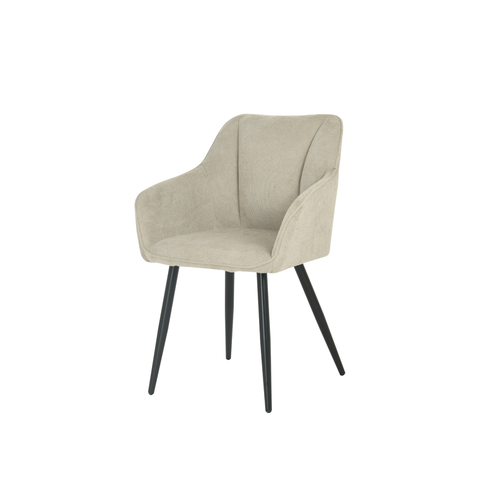 Dining room chair Rouen Sand black base Mahom