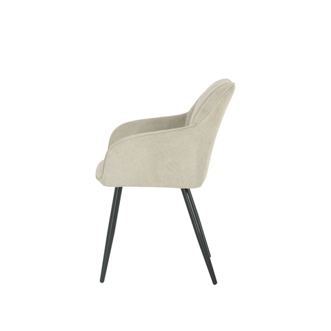 Dining room chair Rouen Sand black base Mahom