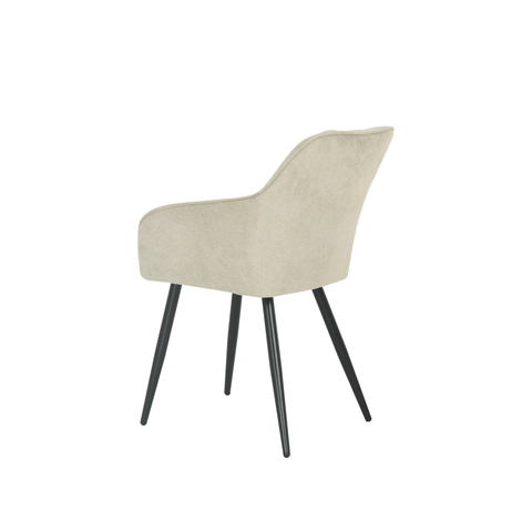 Dining room chair Rouen Sand black base Mahom